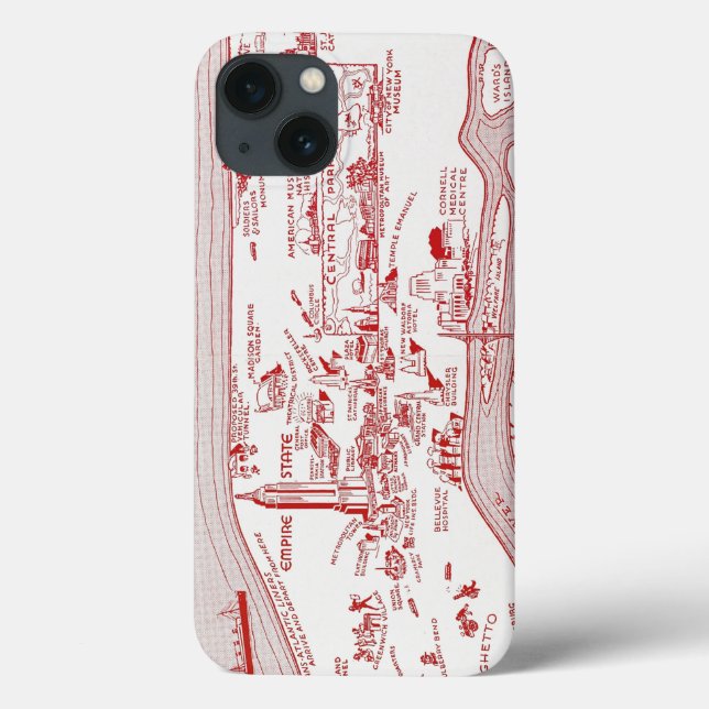 Funda De Case-Mate Para iPhone MAPA: MANHATTAN, c1935 (Reverso)