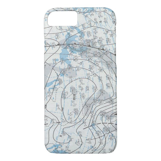 Funda De Case-Mate Para iPhone Mapa meteorológico nacional (Reverso)