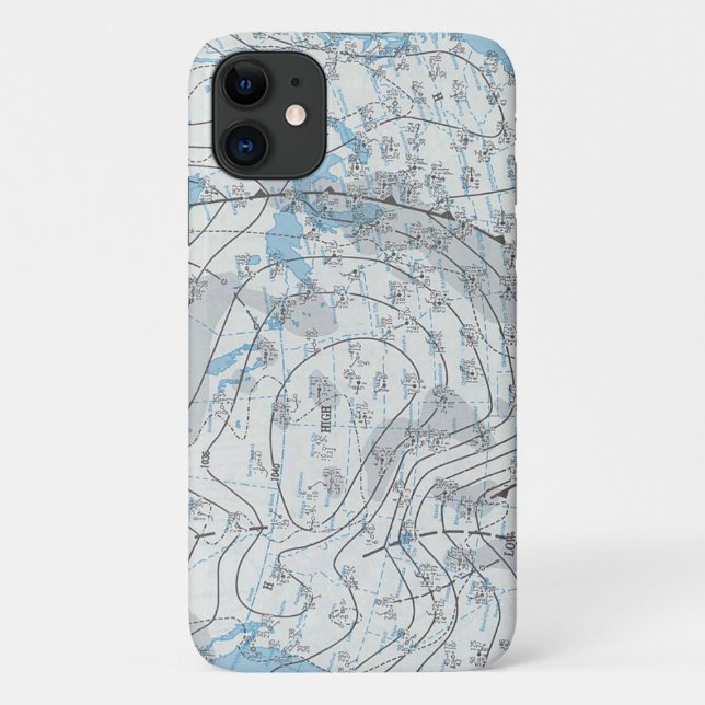 Funda De Case-Mate Para iPhone Mapa meteorológico nacional (Reverso)
