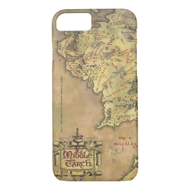 Funda De Case-Mate Para iPhone Mapa MIDDLE EARTH™ (Reverso)