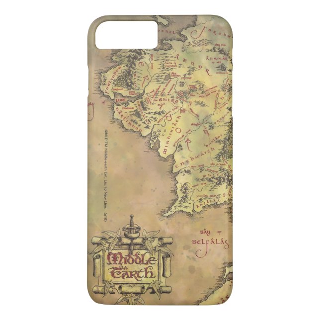 Funda De Case-Mate Para iPhone Mapa MIDDLE EARTH™ (Reverso)