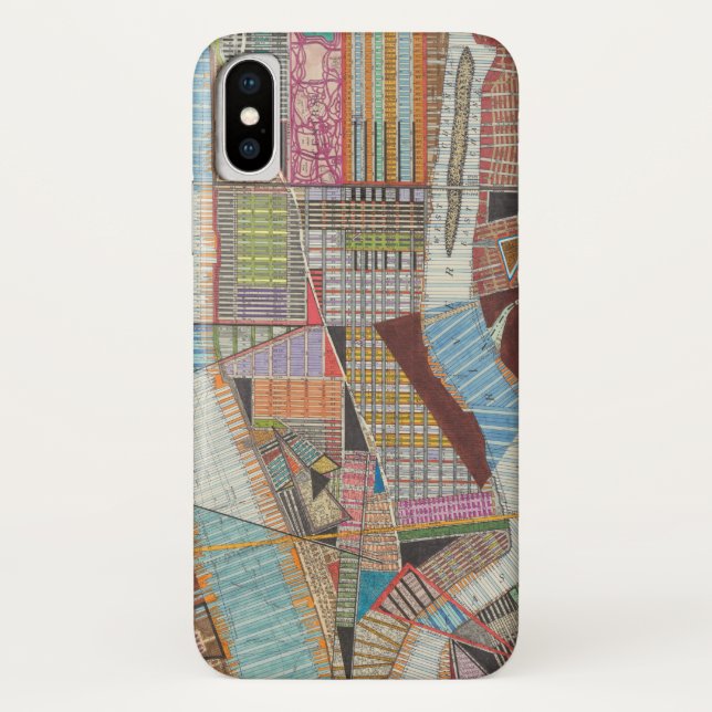 Funda De Case-Mate Para iPhone Mapa moderno de Nueva York II (Reverso)