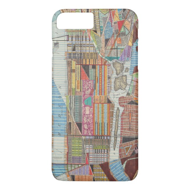 Funda De Case-Mate Para iPhone Mapa moderno de Nueva York III (Reverso)