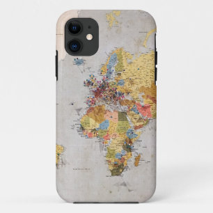 Funda Para iPhone 11 mapa mundial