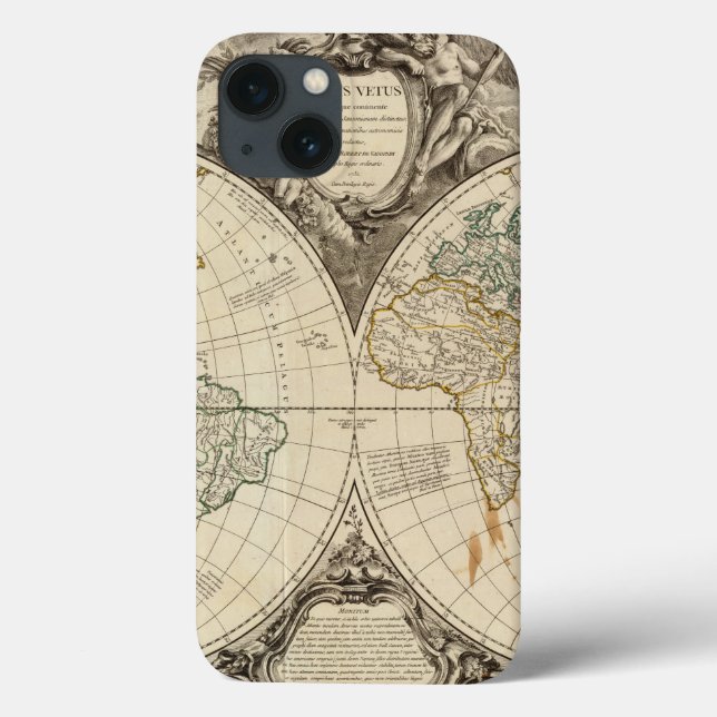 Funda De Case-Mate Para iPhone Mapa mundial 8 (Reverso)