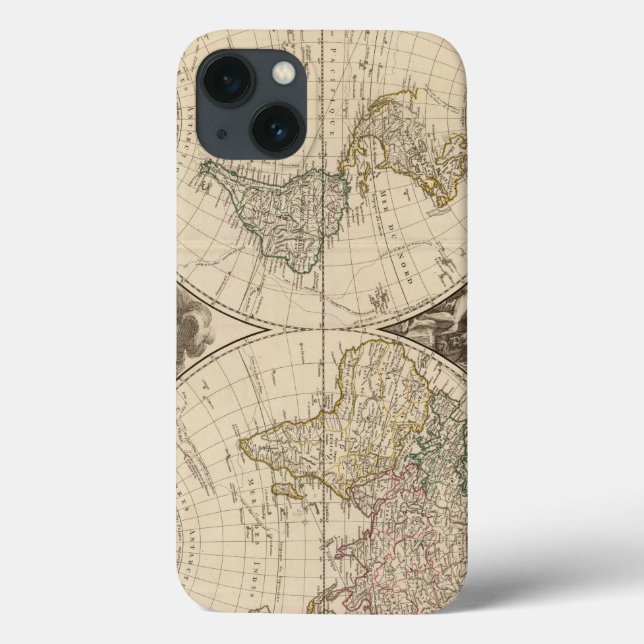 Funda De Case-Mate Para iPhone Mapa mundial 9 (Reverso)
