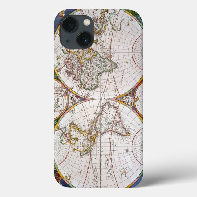 FUNDA DE Case-Mate PARA iPhone MAPA MUNDIAL, SIGLO XVII (Reverso)