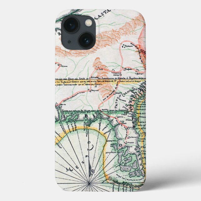 Funda De Case-Mate Para iPhone Mapa: Norteamérica, 1742 (Reverso)