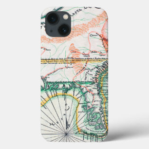 Funda Para iPhone 13 Mapa: Norteamérica, 1742