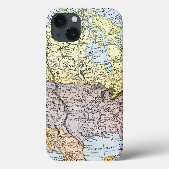 FUNDA DE Case-Mate PARA iPhone MAPA: NORTEAMÉRICA, 1890 (Reverso)