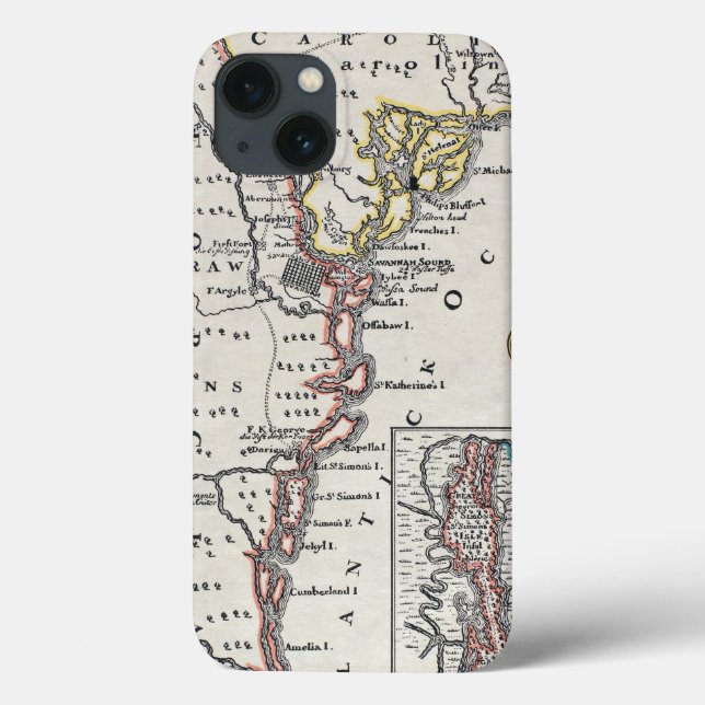 Funda De Case-Mate Para iPhone Mapa: Norteamérica, C1700 (Reverso)