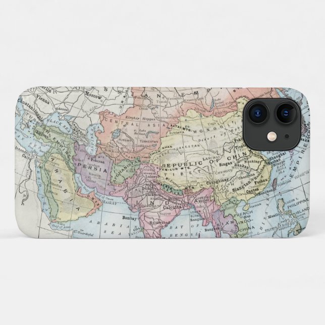 Funda De Case-Mate Para iPhone Mapa político de Asia (1916) (Reverso (horizontal))