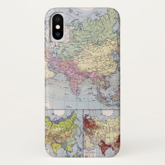 Funda De Case-Mate Para iPhone Mapa político el | Asia (Reverso)