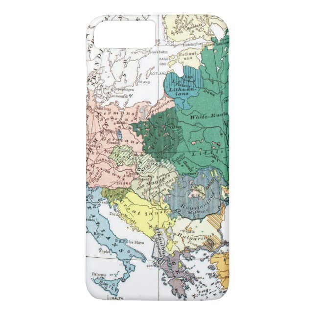 Funda De Case-Mate Para iPhone Mapa racial de Europa (Reverso)