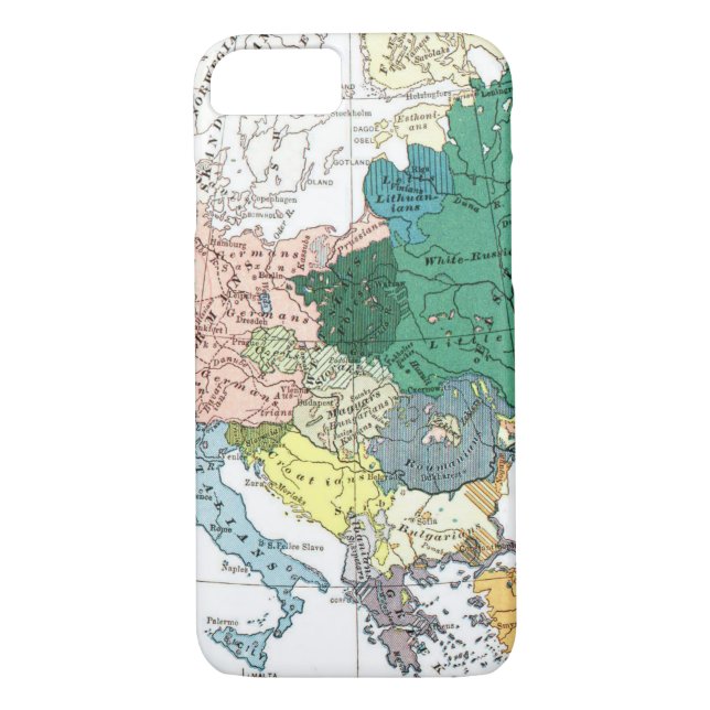 Funda De Case-Mate Para iPhone Mapa racial de Europa (Reverso)