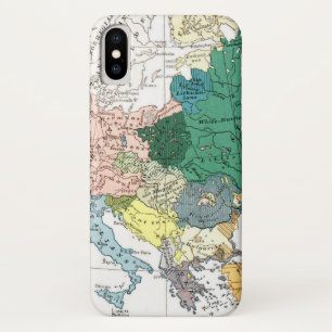 Funda Para iPhone X Mapa racial de Europa