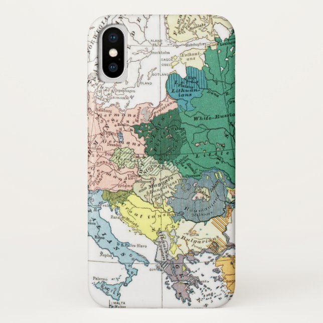 Funda De Case-Mate Para iPhone Mapa racial de Europa (Reverso)