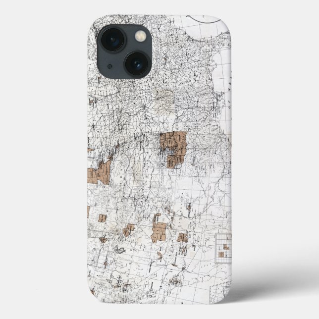 FUNDA DE Case-Mate PARA iPhone MAPA: RESERVAS, 1888 (Reverso)