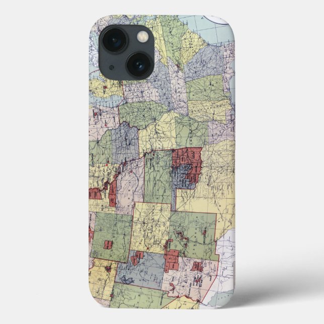 FUNDA DE Case-Mate PARA iPhone MAPA: RESERVAS, 1892 (Reverso)