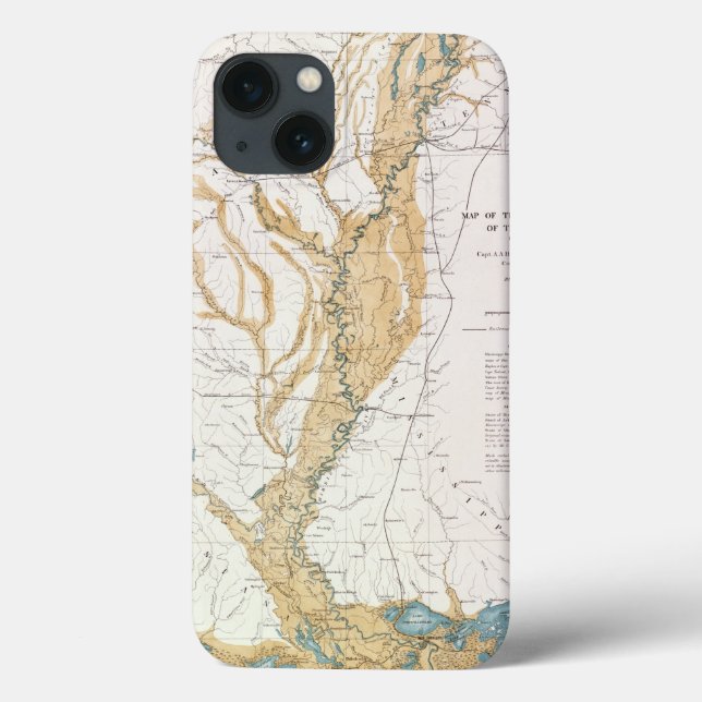 FUNDA DE Case-Mate PARA iPhone MAPA: RÍO MISISIPI, 1861 (Reverso)