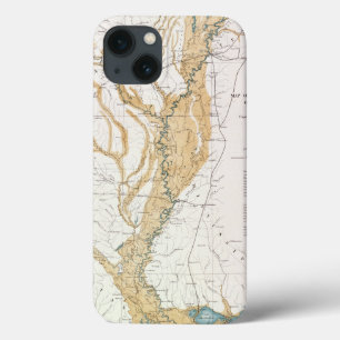 FUNDA PARA iPhone 13 MAPA: RÍO MISSISSIPPI, 1861