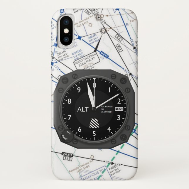Funda De Case-Mate Para iPhone Mapa Seccional de Altímetro de Aeronaves (Reverso)