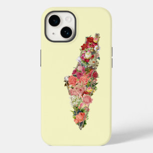 Funda Para iPhone 14 De Case-Mate Mapa único clásico de Palestina floral