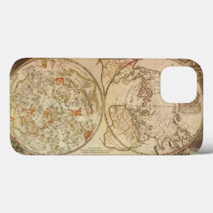 Funda Para iPhone 13 Mapa vintage de planisfera celeste de Joseph Moxon