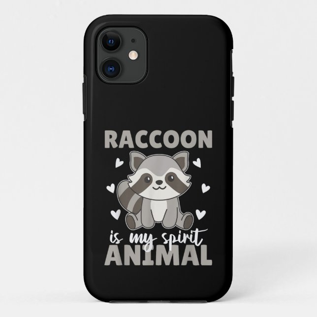 Funda De Case-Mate Para iPhone Mapache es mi animal espiritual Mapache lindo (Reverso)