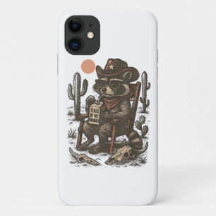 Funda Para iPhone 11 Mapache Vaquero Divertido Occidental
