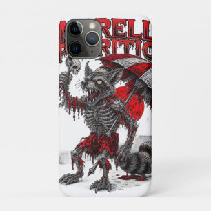 Funda Para iPhone 11 Pro Mapache zombie sosteniendo cráneo y paraguas macab