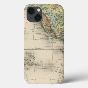 Funda Para iPhone 13 Mapas hipsométricos del mundo