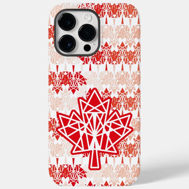 FUNDA DE Case-Mate PARA iPhone MAPLE MADE WITH TRIANGLES CANADA FLAG BY MASANSER (Reverso )