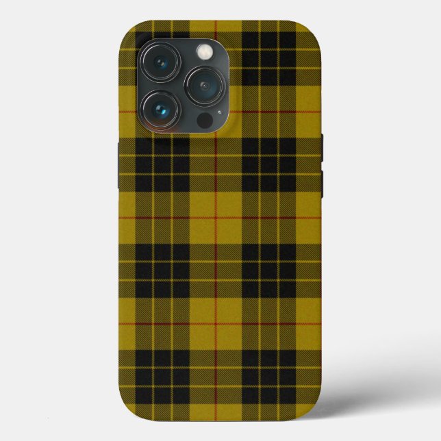 Funda De Case-Mate Para iPhone Maquillaje tartán amarillo chapa (Reverso )