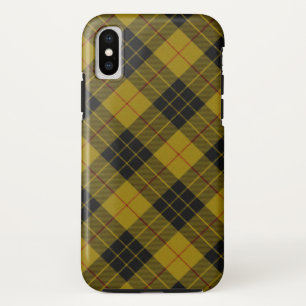 Funda Para iPhone X Maquillaje tartán amarillo chapa