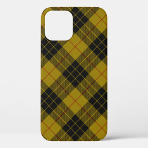 Funda Para iPhone 12 Maquillaje tartán amarillo chapa
