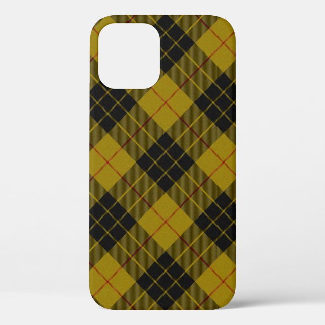 Funda De Case-Mate Para iPhone Maquillaje tartán amarillo chapa (Reverso )