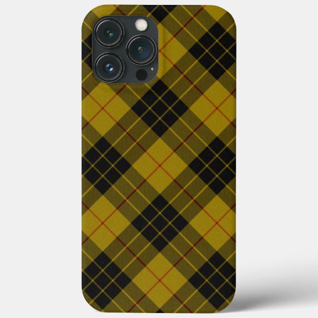 Funda De Case-Mate Para iPhone Maquillaje tartán amarillo chapa (Reverso )