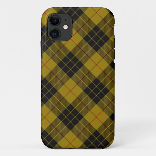 Funda De Case-Mate Para iPhone Maquillaje tartán amarillo chapa (Reverso)