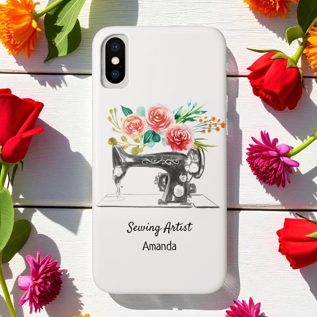 Funda De Case-Mate Para iPhone Máquina de coser Cuchillo de sastre blanco negro (Subido por el creador)