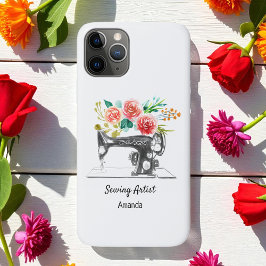 Funda Para iPhone 11 Pro Máquina de coser sastre Quilter blanco negro