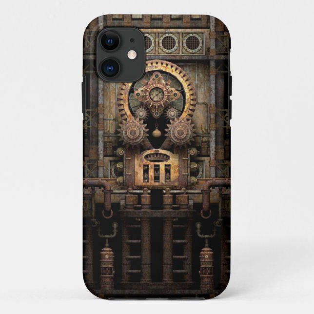 Funda De Case-Mate Para iPhone Máquina infernal de Steampunk (Reverso)