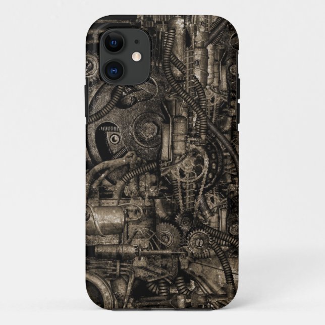 Funda De Case-Mate Para iPhone Maquinaria sucia de Steampunk (Reverso)