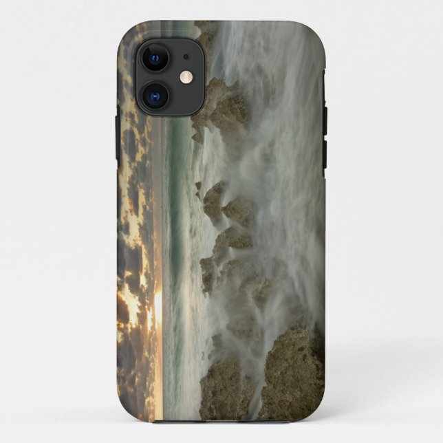 Funda De Case-Mate Para iPhone Mar Caribe, Islas Caimán.  Ondas colapsadas 3 (Reverso)