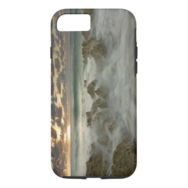 Funda De Case-Mate Para iPhone Mar Caribe, Islas Caimán.  Ondas colapsadas 3 (Reverso)