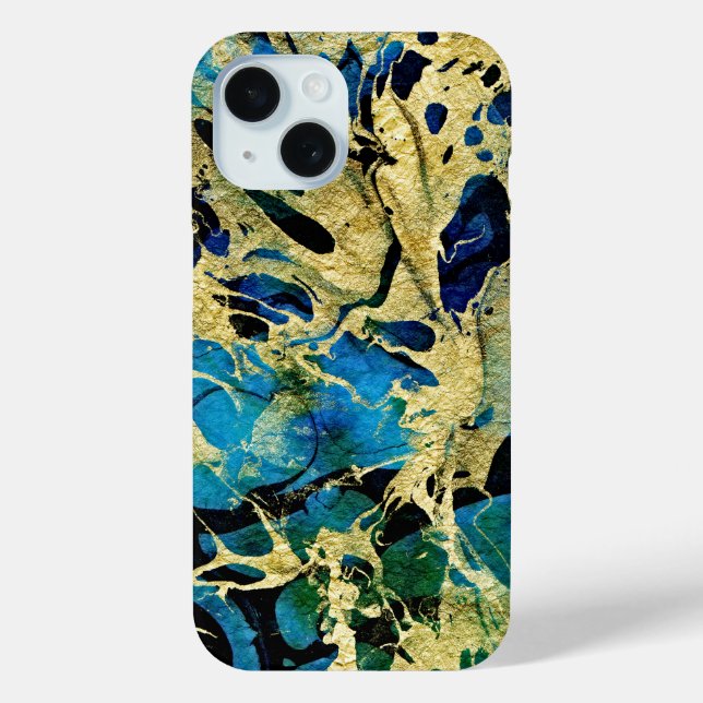 Funda De Case-Mate Para iPhone Mar de Oro - Arte abstracto (Reverso )