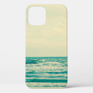Funda Para iPhone 12 Mar tropical natural y playa con olas de viento en