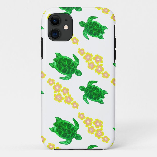 Funda De Case-Mate Para iPhone Mar verde Turltes (Reverso)