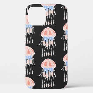Funda Para iPhone 12 Maravilloso patrón inmaculado de medusas. B