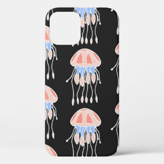 Funda Para iPhone 12 Maravilloso patrón inmaculado de medusas. B